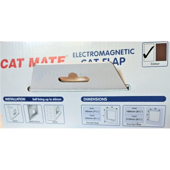 Cat Mate Electromagnetic Cat Flap, White - Picture 3 of 3
